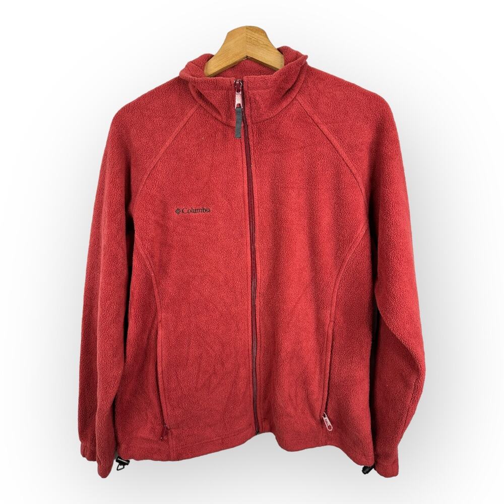 Columbia Womens Size Medium Benton Springs Fleece Zip Up Jacket Hiking